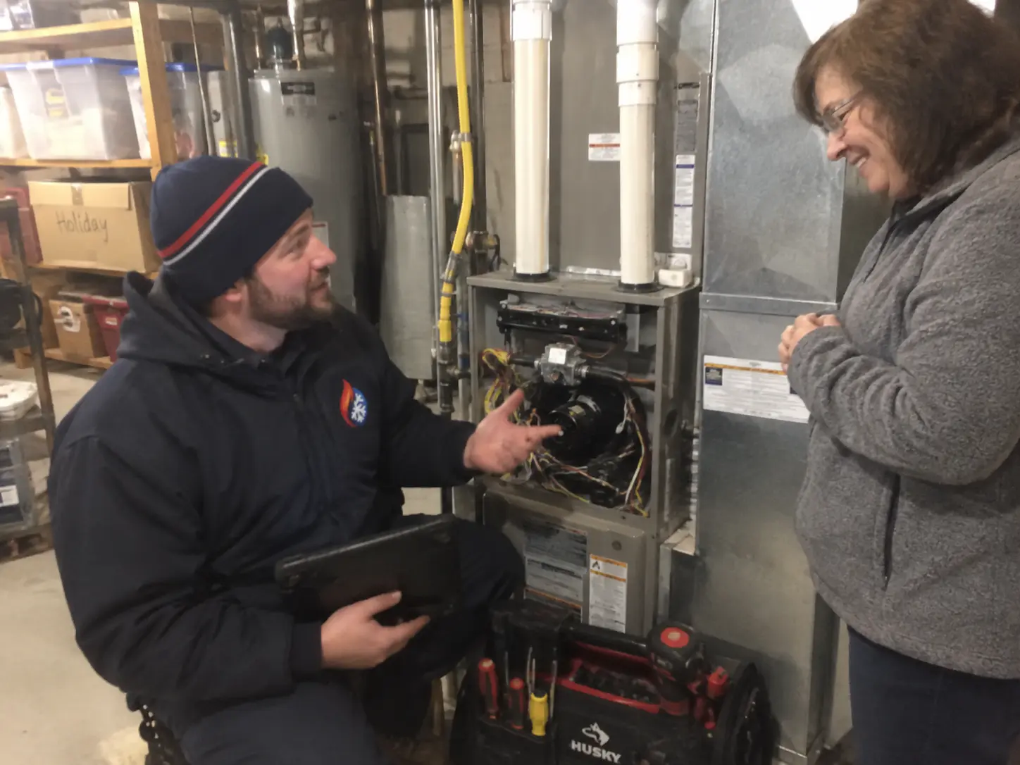 Replacement furnace installed in a Western New York home